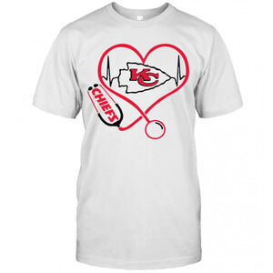 Kansas City Chiefs Heart Nurse Stethoscope T-Shirt